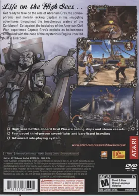 Swashbucklers - Blue vs. Grey box cover back